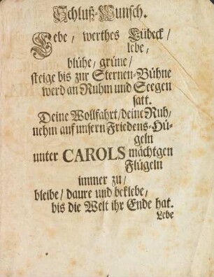 Schluß-Wunsch