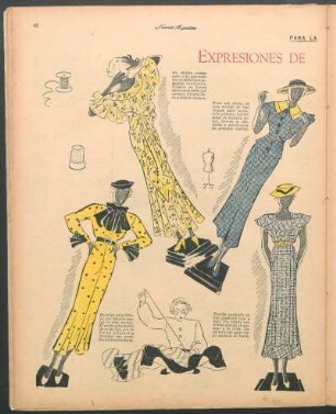 Expresiones de la moda actual [Dibujos] : Para la mujer