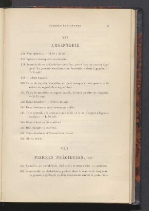 VII. Argenterie