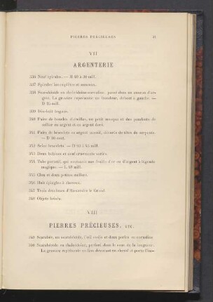 VII. Argenterie