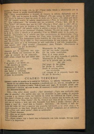 Cuadro tercero