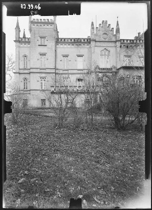 Vogelsang (Vogelsang-Warsin). Gutshaus (M. 19. Jh.). Parkfront (Teilansicht)