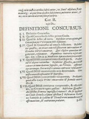 Cap. II. agit De Definitione Concursus.