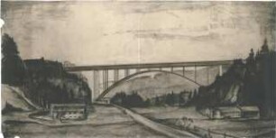 Bestelmeyer, German; bei Weyarn (Oberbayern); Mangfall-Brücke - Perspektivische Ansicht