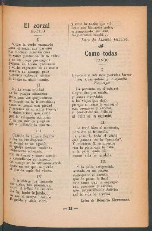 El zorzal : Estilo