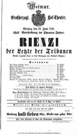 Rienzi der Letzte der Tribunen