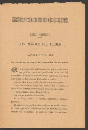 Libro primero - Los héroes del deber