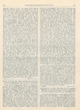 513-514 [Rezension] Wirtz, Richard, Der heilige Ambrosius und seine Zeit