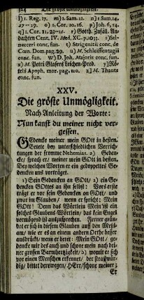 XXV. Die gröste Unmögligkeit.