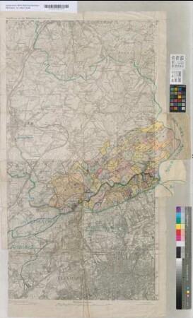 [Karte der Gegend zwischen Neviges, Elberfeld und der Grenze zum Regierungsbezirk Arnsberg. Betr. komm. Neugliederung von Dönberg u. Obensiebeneick].