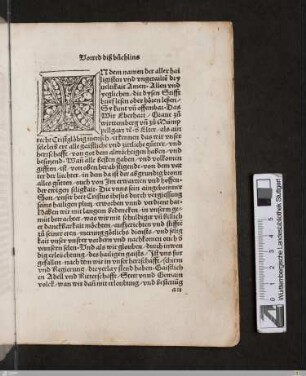 Vorred diß büchlins