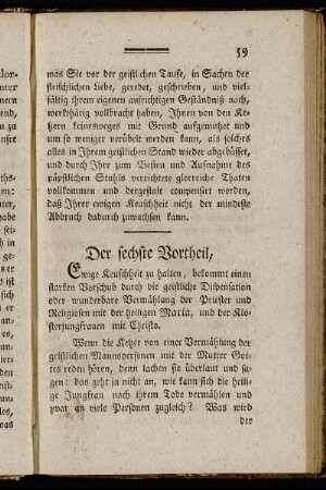 Der sechste Vortheil