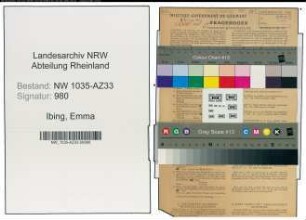 Entnazifizierung Emma Ibing , geb. 13.07.1903 (Bergbauangestellte)