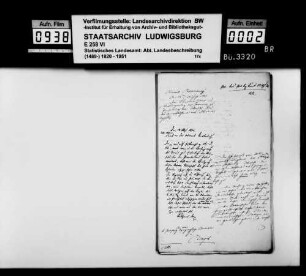 Gewerbestatistik des Oberamts nach der Katastererhebung 1829