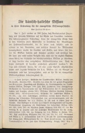 Die dänisch-hallesche Mission in ihrer Bedeutung für die evangelische Missionsgeschichte