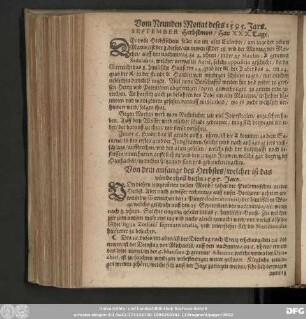 Von dem anfange des Herbstes/ welcher ist das vierde theil dieses 1595. Jars.