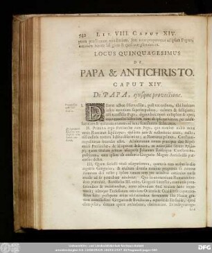 Caput XIV. De Papa, eiusque provectione.