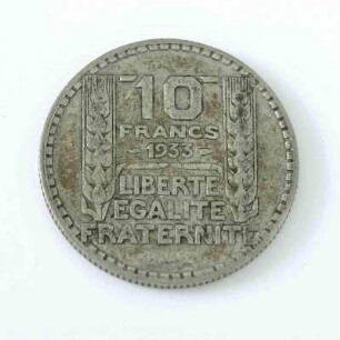 10 Francs - Münze Republik Frankreich