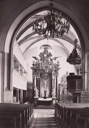 Dresden-Leubnitz-Neuostra. Leubnitzer Kirche. Blick zum Altar (von J. B. Reinboth und J. Ch. Ebhardt?)