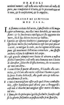 Oracoli Di Bartolomeo Sala.