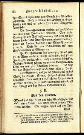 §. II. Von den Moosen.