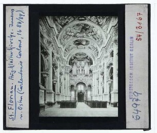 St. Florian, Augustinerchorherrenstift : Innenansicht, Kirche, Blick nach W