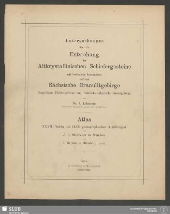 Atlas: Atlas : XXVIII Tafeln mit CLIX photographischen Abbildungen