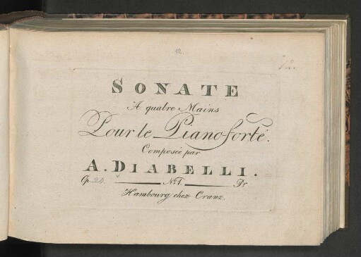 Sonate à quatre mains pour le pianoforte : op. 24, No 1