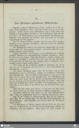XI. Das Verlegen gußeiserner Abflußrohre