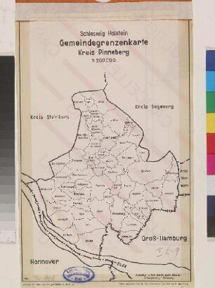 Schleswig-Holstein Gemeindegrenzenkarte Kreis Pinneberg