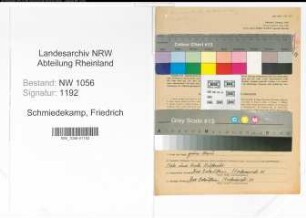 Entnazifizierung Friedrich Schmiedekamp , geb. 01.08.1888 (Kraftfahrer)