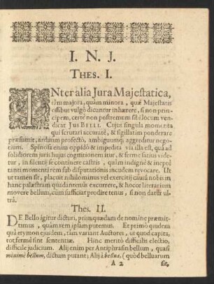 I. N. J. Thes. I. [bis] Thes. XXIV.