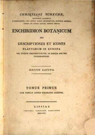 Enchiridion botanicum, 1. (1805)