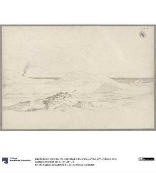Meeresstrand mit Dünen (auf Rügen?) / Sizilianische Küstenlandschaft