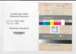 Entnazifizierung Bernhard Beermann , geb. 16.09.1893 (Beamtin)