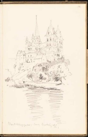 Skizzenbuch 1901: Limburger Dom, perspektivische Ansicht