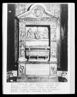 Grabmal des Kardinals Pietro Riario (+1474)