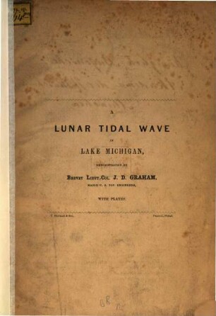 A lunar tidal wave in lake Michigan