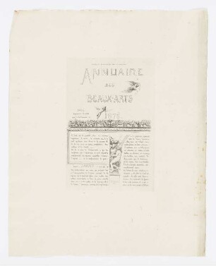 Annuaire des Beaux-Arts 1875, Titelblatt der Folge "Annuaire des beaux-arts 1875"