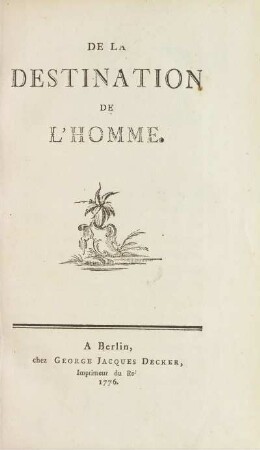 De La Destination De L'Homme