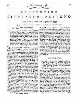 Hommel, K. F.: Rhapsodia quaestionum in foro quotidie obvenientium neque tamen legibus decisarum. Ed. 4, Vol. 7. Continens panegyrin et memoriam Hommelii nec non vitam et indicem. Curavit et praefationem G. Roessig. Bayreuth: Lübeck1785