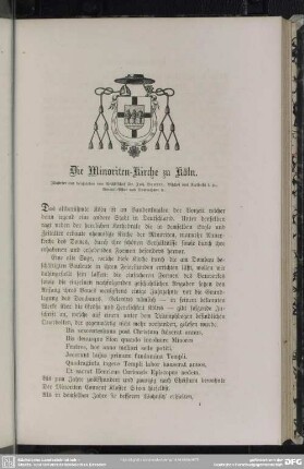 Die Minoriten-Kirche zu Köln