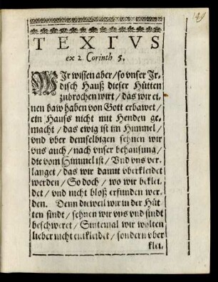 Textus ex 2. Corinth 5.