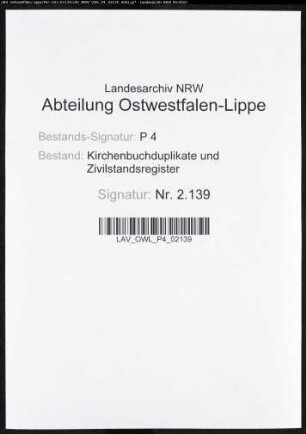 Kirchenbuchduplikate der katholischen Gemeinde (T 1779-1807). (Gemeinde: Affeln, katholische Gemeinde)