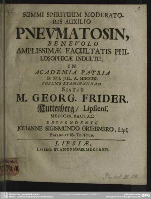 Summi Spirituum Moderatoris Auxilio Pneumatosin