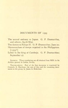 Documents of 1593
