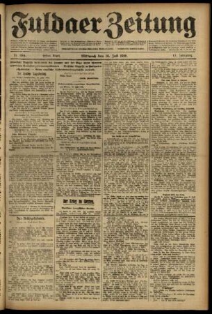 Erste Ausgabe vom Mittwoch, den 19. Juli 1916.