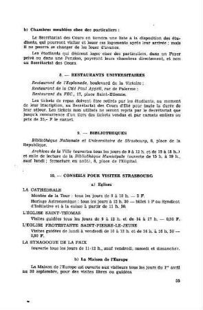 55, 9. Bibliothèques