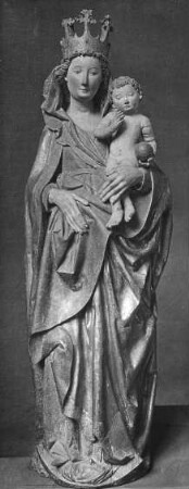 Berlin, Maria mit dem Kind auf der Mondsichel, Mondsichelmadonna. Staatliche Museen zu Berlin - Preußischer Kulturbesitz, Skulpturensammlung, schwäbisch