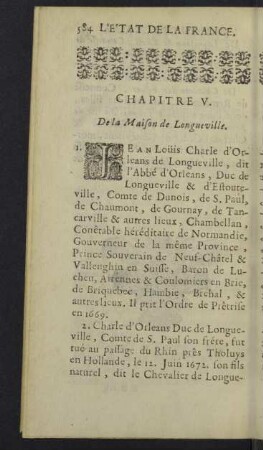 Chapitre V. De la Maison de Longueville.